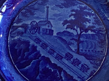 Load image into Gallery viewer, Historical Staffordshire Blue Plate Baltimore and Ohio Railroad Incline Version
