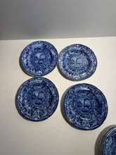 Load image into Gallery viewer, Staffordshire Blue Transfer Quadrupeds Plate of a Mastiff Dog Ca. 1825