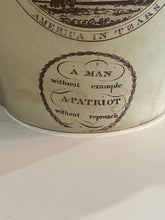 Load image into Gallery viewer, Staffordshire Creamware Liverpool Pitcher Polychrome Ship Belvedere Washington In Glory