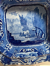 Load image into Gallery viewer, Staffordshire Blue Transfer Quadruped Covered Vegetable Dish Polar Bear Ca. 1825