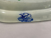 Load image into Gallery viewer, Historical Staffordshire Blue Castle Gardens Battery New York Platter Ca. 1825 18 3/4”