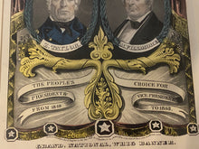 Load image into Gallery viewer, Original Currier and Ives type Print by James Baillie Grand, National, Whig Banner Zachary Taylor Millard Fillmore