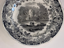 Load image into Gallery viewer, Historical Staffordshire Black Transfer Plate Natural Bridge Virginia