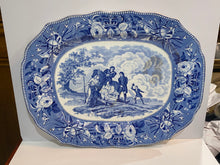 Load image into Gallery viewer, Historical Staffordshire Blue Transfer Platter Death Of General Wolfe Quebec