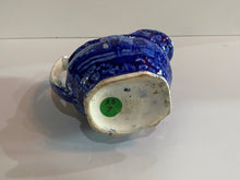 Load image into Gallery viewer, Historical Staffordshire Blue Washington with Scroll in Hand Creamer by Wood