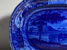 Load image into Gallery viewer, Historical Staffordshire Blue Platter Catskill Mountains Hudson River by Wood 1825