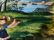 Load image into Gallery viewer, Original Currier & Ives Print Large Folio Staten Island And Narrows New York