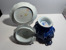Load image into Gallery viewer, Staffordshire Quadruped Gravy Tureen and Tray Rabbit and Dog