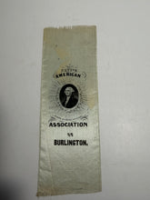 Load image into Gallery viewer, Know Nothing Party George Washington Silk Ribbon Ca. 1850