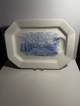 Load image into Gallery viewer, Historical Staffordshire Blue Well And Tree Platter Capital At Washington 1835