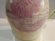 Load image into Gallery viewer, Staffordshire Creamware Liverpool Pitcher A View on The Hudson River and American Stage Wagon Scene Ca. 1800 Rare