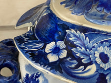 Load image into Gallery viewer, Historical Staffordshire Blue Soup Tureen Fairmount Near Philadelphia Ca. 1825