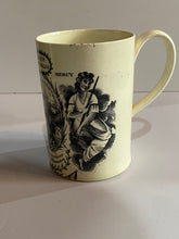 Load image into Gallery viewer, Staffordshire Creamware Liverpool Marquis Cornwallis Tankard Mug Ca. 1800 Rare