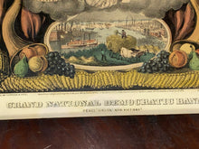 Load image into Gallery viewer, Original Currier & Ives Grand National Democratic Banner Peace Union and Victory Genl. George McClellan Hon. H. Pendleton