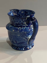 Load image into Gallery viewer, Historical Staffordshire Blue Small Pitcher Navel Hero’s Pattern Rare Form 1825