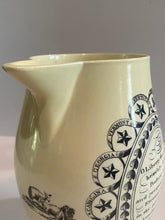 Load image into Gallery viewer, Staffordshire Creamware Liverpool Pitcher Liberty Wanton Train Poem with Chain of States Bakers Arms