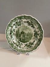 Load image into Gallery viewer, Historical Staffordshire Green Transfer Plate Water Works Philadelphia