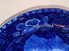 Load image into Gallery viewer, Historical Staffordshire Dark Blue Plate Union Line Ship Wood