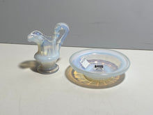 Load image into Gallery viewer, Boston And Sandwich Glass Lacy Opalescent Panel Toy Pitcher And Basin