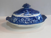 Load image into Gallery viewer, Historical Staffordshire Blue Woodlands Near Philadelphia Vegetable Dish Rare