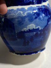 Load image into Gallery viewer, Historical Staffordshire Blue Pitcher Boston State House Scudder’s Museum 1825