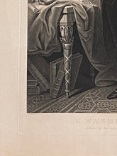 Load image into Gallery viewer, Large Folio 19th Century Engraving Of George Washington President Gilbert Stuart
