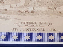 Load image into Gallery viewer, 1876 Philadelphia Centennial Handkerchief Memorial Hall Historical Blue Eagle