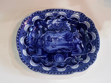 Load image into Gallery viewer, Historical Staffordshire Blue Platter States Pattern 14 3/8” Ca. 1825