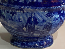 Load image into Gallery viewer, Historical Staffordshire Blue Washington With Scroll In Hand Creamer Ca. 1825
