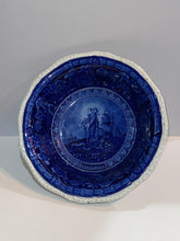 Load image into Gallery viewer, Historical Staffordshire Blue Wash Bowl Arms Of Maryland Ca. 1825 Transfer