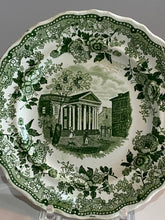 Load image into Gallery viewer, Historical Staffordshire Green Transfer Plate Girard’s Bank Philadelphia Ca. 1835