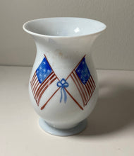 Load image into Gallery viewer, 19th Century Antique Free Blown Glass Cup Patriotic American Flags