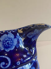 Load image into Gallery viewer, Historical Staffordshire Blue Pitcher Seal of United States Adams