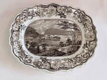 Load image into Gallery viewer, Historical Staffordshire Brown Transfer Platter From Fishkill Hudson River 1835