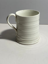 Load image into Gallery viewer, Staffordshire Pearlware Banded Mug Tooled Engine Turned 1820s Creamware White B