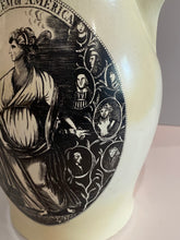 Load image into Gallery viewer, Staffordshire Creamware Liverpool Pitcher An Emblem of America and American Ship