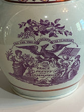 Load image into Gallery viewer, Historical Staffordshire Success to the United States and Peace, Plenty and Independence Pink Luster Ca. 1820