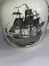 Load image into Gallery viewer, Staffordshire Pearlware Liverpool Pitcher With American Ship Initials DT