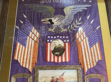 Load image into Gallery viewer, Antique Japanese Silk Embroidery Navy Memorabilia Eagle Sailor Washington