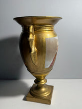 Load image into Gallery viewer, 19th Century Porcelain Vase Urn Hand Painted Benjamin Franklin Portrait Florals