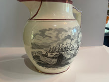 Load image into Gallery viewer, Staffordshire War of 1812 Pitcher Macdonough’s Victory on Lake Champlain