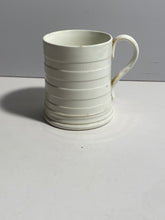 Load image into Gallery viewer, Staffordshire Pearlware Banded Mug Tooled Engine Turned 1820s Creamware White B