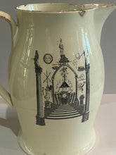 Load image into Gallery viewer, Staffordshire Creamware Liverpool Pitcher Polychrome American Ship Eagle Masonic