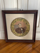 Load image into Gallery viewer, 19th Century Abraham Lincoln Needlepoint Textile Large Size