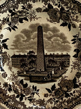 Load image into Gallery viewer, Historical Staffordshire Bunker Hill Monument Plate Brown Transfer