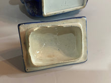 Load image into Gallery viewer, Historical Staffordshire Blue Sugar Bowl Boston Harbor Pattern Eagle