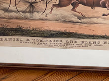 Load image into Gallery viewer, N. Currier & Ives Print Large Daniel D. Tompkins And Blanc Negre Trotter Horse