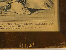 Load image into Gallery viewer, Original N. Currier Print Washington’s Reception By The Ladies Trenton NJ