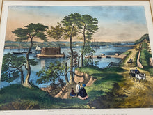 Load image into Gallery viewer, Original Currier & Ives Print Large Folio Staten Island And Narrows New York
