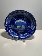 Load image into Gallery viewer, Historical Staffordshire Blue Large Shallow Bowl Wadsworth Tower Connecticut